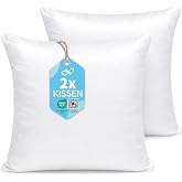 Flowen Cushion 30 x 30 cm Pillow Set of 2 for Sofa and Bed Inner Cushion Hypoallergenic Anti-Dust Mite Cushion Filling with S