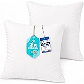 Flowen Cushion 35 x 35 cm Pillow Set of 2 for Sofa and Bed Inner Cushion Hypoallergenic Anti-Dust Mite Cushion Filling with S