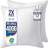 Utopia Bedding Cushion Insert, Inner Cushion, Pillow, Sofa Cushion, 40 x 40 cm, White, Set of 2