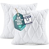 Utopia Bedding Pillow 40 x 40 cm (Set of 2), Quilted Cushion for Bed and as Decorative Cushion, Cushion Filling, Sofa Cushion