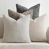 MIULEE Chenille Cushion Cover, 40 x 40 cm, Set of 4, Ash Brown Cushion Covers, Sofa Cushion, Decorative Cushion, Soft Couch C